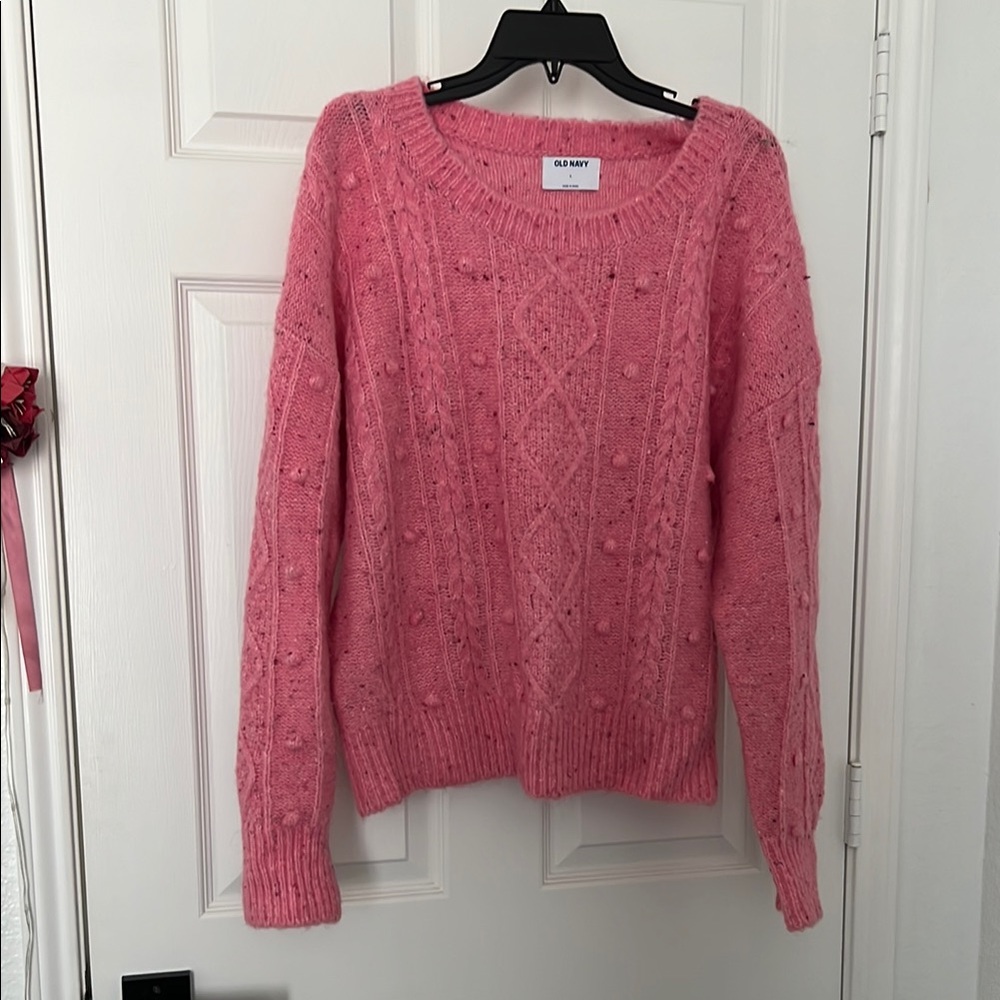 Old Navy Textured Pink Sweater for Women
